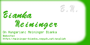 bianka meininger business card